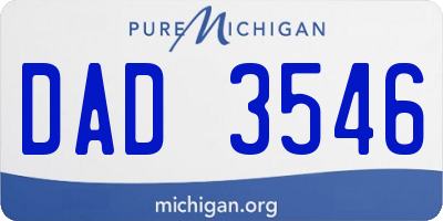 MI license plate DAD3546