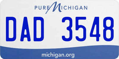 MI license plate DAD3548