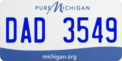 MI license plate DAD3549