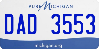 MI license plate DAD3553