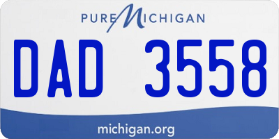 MI license plate DAD3558