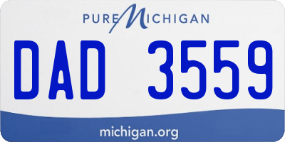 MI license plate DAD3559