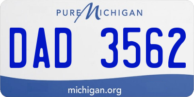 MI license plate DAD3562
