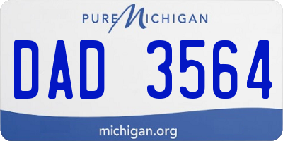 MI license plate DAD3564