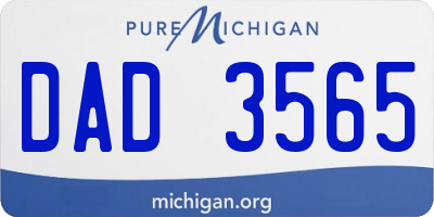 MI license plate DAD3565
