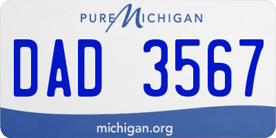 MI license plate DAD3567