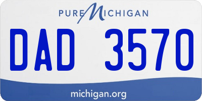 MI license plate DAD3570