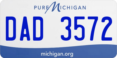 MI license plate DAD3572