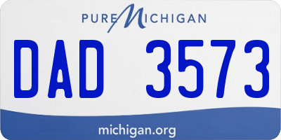 MI license plate DAD3573