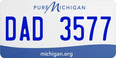 MI license plate DAD3577