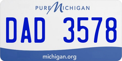 MI license plate DAD3578