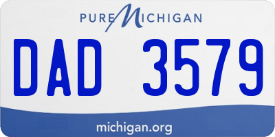 MI license plate DAD3579