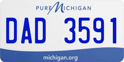 MI license plate DAD3591