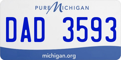 MI license plate DAD3593