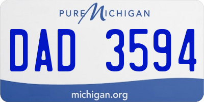 MI license plate DAD3594