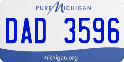 MI license plate DAD3596