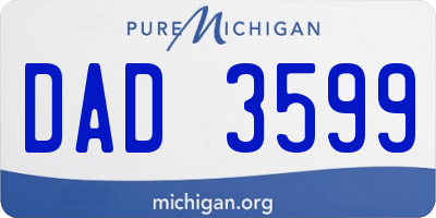 MI license plate DAD3599