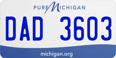 MI license plate DAD3603