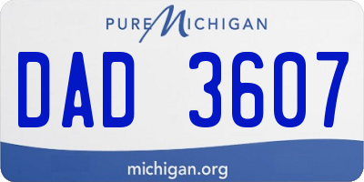 MI license plate DAD3607
