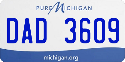 MI license plate DAD3609