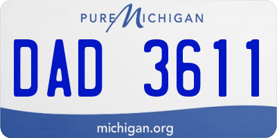 MI license plate DAD3611
