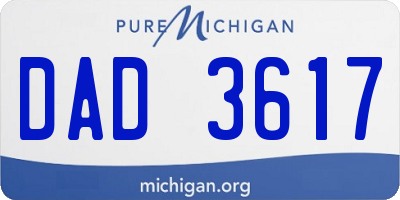 MI license plate DAD3617