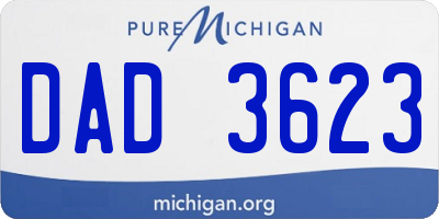 MI license plate DAD3623
