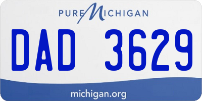 MI license plate DAD3629