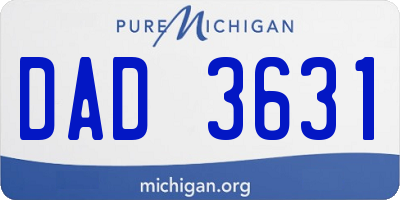 MI license plate DAD3631
