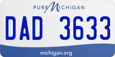 MI license plate DAD3633