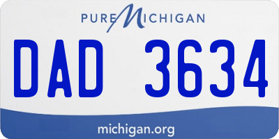 MI license plate DAD3634