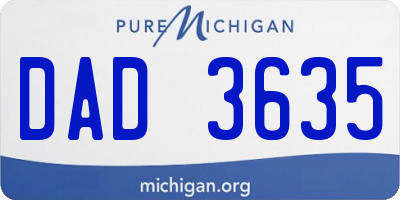 MI license plate DAD3635