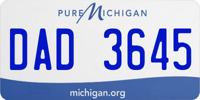 MI license plate DAD3645