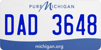 MI license plate DAD3648