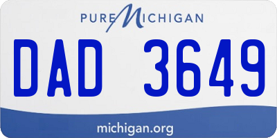 MI license plate DAD3649