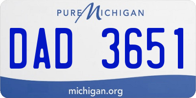 MI license plate DAD3651