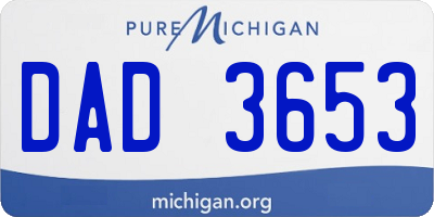 MI license plate DAD3653