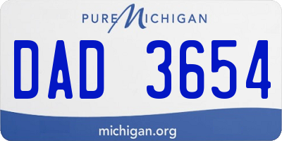 MI license plate DAD3654