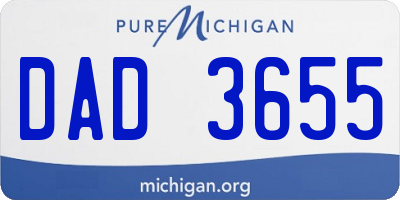 MI license plate DAD3655