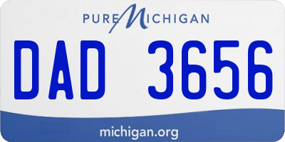 MI license plate DAD3656