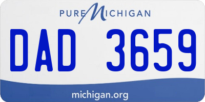 MI license plate DAD3659