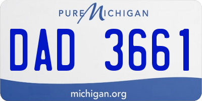 MI license plate DAD3661