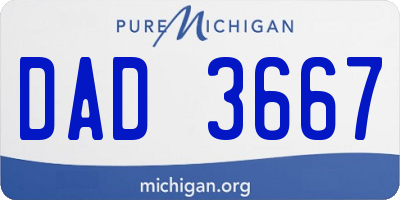 MI license plate DAD3667