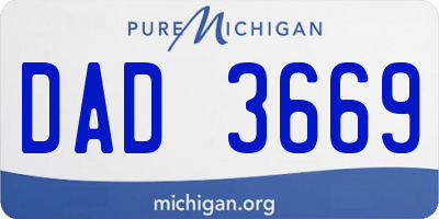 MI license plate DAD3669