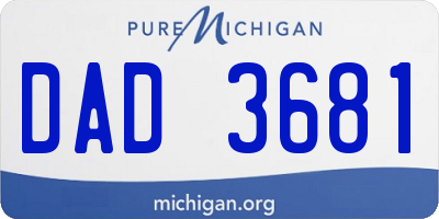 MI license plate DAD3681
