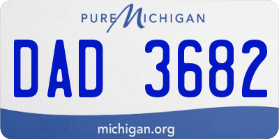 MI license plate DAD3682