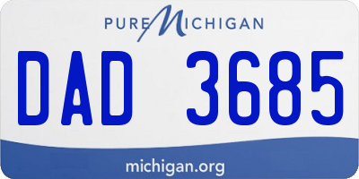 MI license plate DAD3685