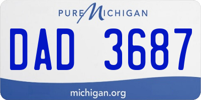 MI license plate DAD3687
