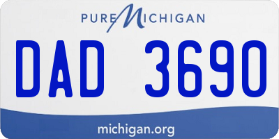 MI license plate DAD3690