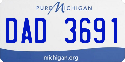 MI license plate DAD3691